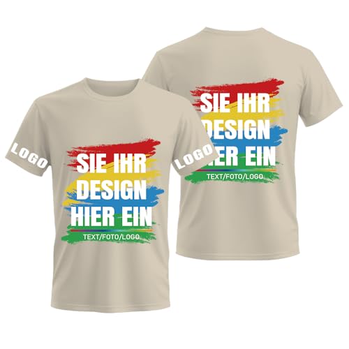 ERICAT Personalisierte selbst gestalten T-Shirts, personalisiertes Tshirt – Fügen Sie Ihr eigenes Bild, Ihren Text oder Ihr Logo hinzu. Bedrucken T Shirts für Männer und Frauen von ERICAT