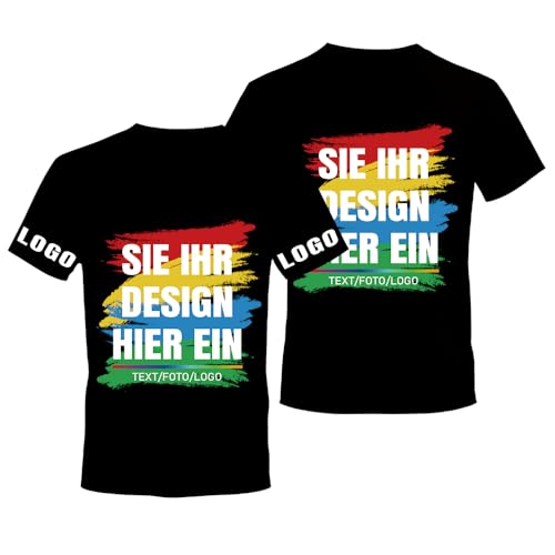 ERICAT Personalisierte selbst gestalten T-Shirts, personalisiertes Tshirt – Fügen Sie Ihr eigenes Bild, Ihren Text oder Ihr Logo hinzu. Bedrucken T Shirts für Männer und Frauen von ERICAT