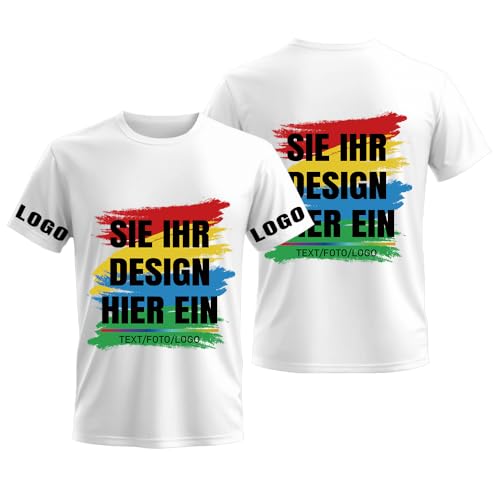 ERICAT Personalisierte selbst gestalten T-Shirts, personalisiertes Tshirt – Fügen Sie Ihr eigenes Bild, Ihren Text oder Ihr Logo hinzu. Bedrucken T Shirts für Männer und Frauen von ERICAT