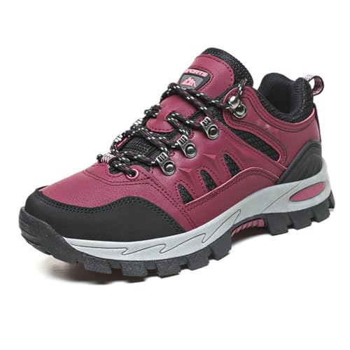 Wanderschuhe Damen wasserdichte Wanderschuhe Outdoor Leichte Low Top Wandern Bergsteigen Schuhe Schnürsenkel Anti-Rutsch Reiten Turnschuhe von ERICAT