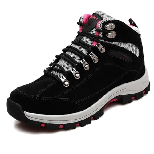 Winter Beige Bergsteigen Farbe Damen Wasserdicht Wanderschuhe Gepolstert Warm Groß Baumwolle Schuhe High Top Verdickt Schwarz Casual Sneakers Mehrfarbig von ERICAT