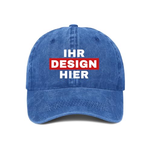 ERICAT personalisiert Cap personalisierte Basecap Baseball Cap mit Foto/Logo/Text gestalten Cap selbst gestalten,verstellbare Trucker-Kappe, lässige Sonnenschild-Kappe als Geschenk von ERICAT