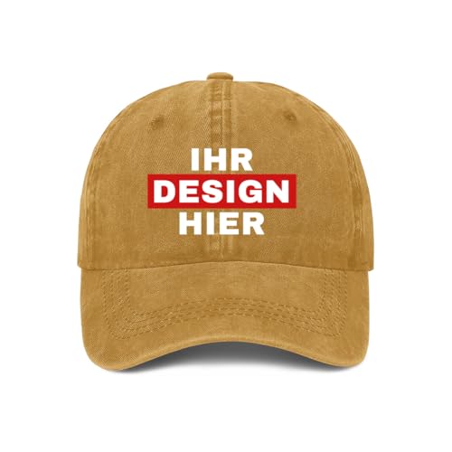 ERICAT personalisiert Cap personalisierte Basecap Baseball Cap mit Foto/Logo/Text gestalten Cap selbst gestalten,verstellbare Trucker-Kappe, lässige Sonnenschild-Kappe als Geschenk von ERICAT