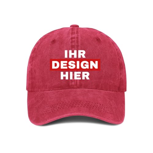 ERICAT personalisiert Cap personalisierte Basecap Baseball Cap mit Foto/Logo/Text gestalten Cap selbst gestalten,verstellbare Trucker-Kappe, lässige Sonnenschild-Kappe als Geschenk von ERICAT