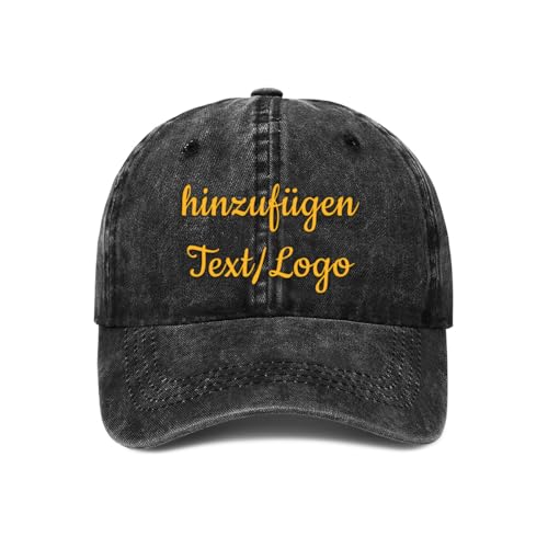 ERICAT personalisiert Cap personalisierte Basecap mit Foto/Logo/Text Baseball Cap selbst gestalten für Männer&FrauenBaseballkappe, verstellbare Trucker-Kappe aus Baumwolle,Unisex-Dad-Hut von ERICAT