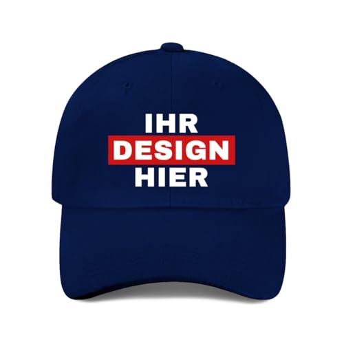 ERICAT personalisiert Cap personalisierte Basecap mit Foto/Logo/Text Baseball Cap selbst gestalten für Männer&FrauenBaseballkappe, verstellbare Trucker-Kappe aus Baumwolle,Unisex-Dad-Hut von ERICAT