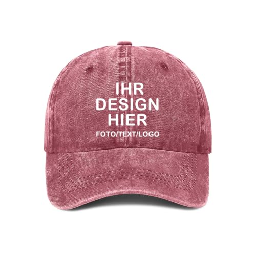 ERICAT personalisiert Cap personalisierte Basecap personalisierte Kappe personalisiertes Baseball Cap mit Foto/Logo/Text Kappe selbst gestalten Trucker Caps für Männer & Frauen in großen Mengen von ERICAT