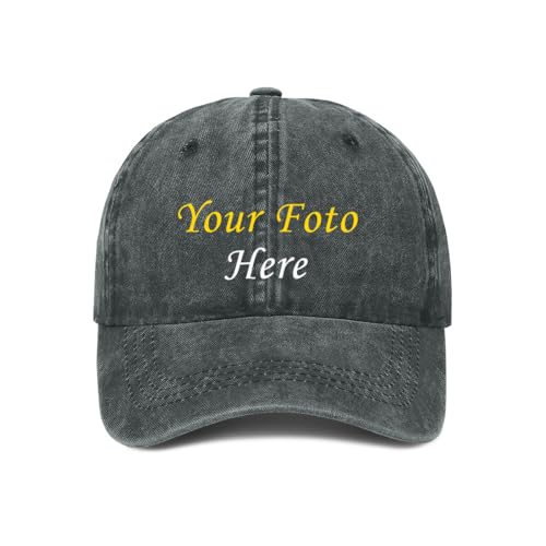 ERICAT personalisiert Cap personalisierte Basecap personalisiertes Baseball Cap Text selbst gestalten mit Foto/Namen Trucker Cap Kappe für Männer & Frauen von ERICAT