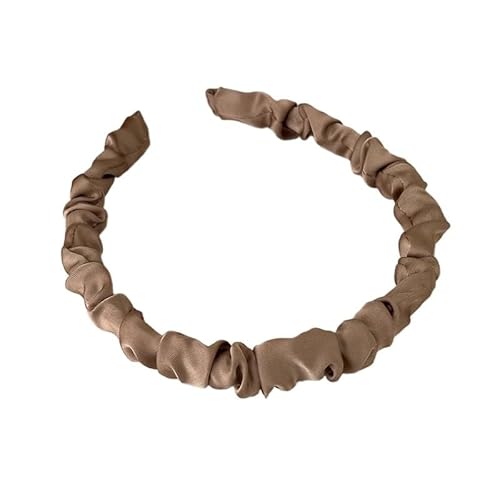 Einfarbige Falten-Stirnbänder for Damen und Mädchen, eleganter Haarreifen, Gesichtswasch-Haarband, Haar-Accessoires, 2 Stück (Color : C6) von ERICAT