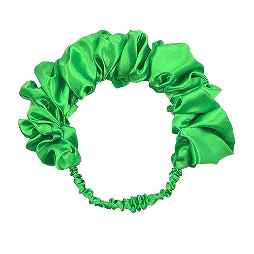 Einfarbiges Kopftuch, Riemen, Falten, Elastizität, modisches Stirnband for Mädchen, Schlaf, Frauen, Outdoor-Kopfbedeckung (Color : GREEN) von ERICAT