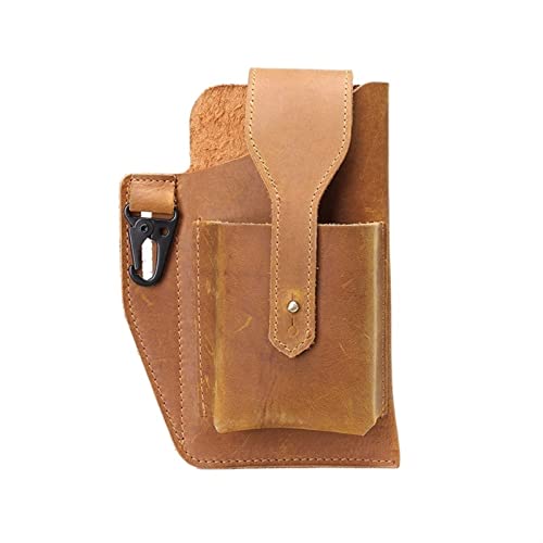 Fanny Gürteltasche Herren Gürteltasche Einfache Bein Hüfttaschen for Herren Handy Zigarettenanzünder Box Case Outdoor Pouch (Color : 9064Brown) von ERICAT