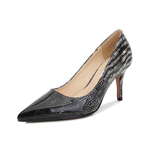 Fine Heel High Heels Fashion Sexy Pointed Women's Shoes Four Seasons Spleißen Schlangenmuster Shallow Mouth Einzelne Schuhe von ERICAT