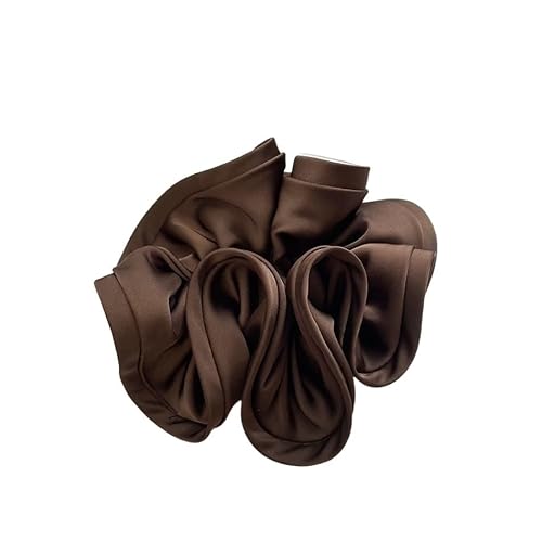 Frau Scrunchies elastisches Haarseil Mädchen Gummiband Lady Haarschmuck Haargummis Pferdeschwanz (Color : Dark Coffee) von ERICAT