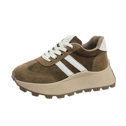 Frauen Dicke Sohle Trainer Mode Leichtgewicht Sport Freizeitschuhe Verschleißfest Bequem Retro Passend Höhe Erhöhung Atmungsaktiv Fitness Sportschuhe von ERICAT