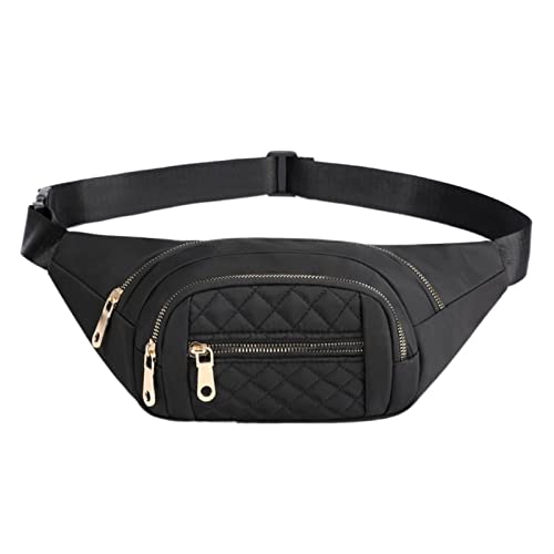 Frauen Gürteltasche Gürteltasche Reißverschluss Brusttasche Weibliche Bananentasche Geldbeutel Reise Schulter Geldbörse Bauchtasche Hüfte Gürteltasche (Color : Black) von ERICAT