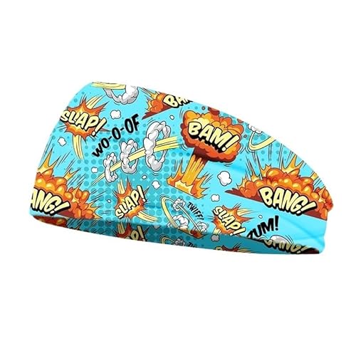 Frauen Kopfschmuck Stretch Graffiti Turban Haar Zubehör Kopfbedeckung Yoga Laufen Haarbänder Stirnbänder Breite Headwrap Männer (Color : C6) von ERICAT