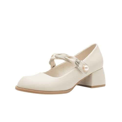 Frauen Mitte Heel Hohen Fersen Temperament Dicke Ferse Pumpe Temperament Runde Kopf Gericht Schuhe Celebrity Lady Mary Jane Einzelne Schuhe Frühling und Sommer Frauen Mitte Heel Hohen Fersen Temperament Dicke Ferse Pumpe Temperament Runde Kopf Gericht Schuhe Celebrity Lady Mary Jane Einzelne Schuhe Frühling und Sommer von ERICAT