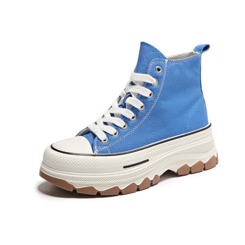 Frühling und Herbst Weicher Boden High Top Board Schuhe Frauen Sport Erhöhte Höhe Segeltuch Schuhe Casual Outdoor Travel Schuhe Muffin Bottom Walking Schuhe Frühling und Herbst Weicher Boden High Top Board Schuhe Frauen Sport Erhöhte Höhe Segeltuch Schuhe Casual Outdoor Travel Schuhe Muffin Bottom Walking Schuhe von ERICAT