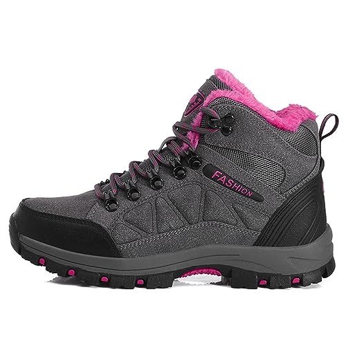Gepolsterte, warme Paar-Wanderschuhe Frauen High-Top tragen Outdoor-Wanderschuhe Leichte, atmungsaktive, stoßdämpfende Herbst- und Wintersportschuhe von ERICAT