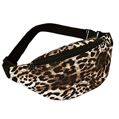 Gürteltasche Damen Gürteltasche Reise Herren Bauchtasche Hüfttasche wasserdichte Brust Handtasche Unisex Bauchtasche Bauchtasche Geldbörse (Color : Leopard) von ERICAT