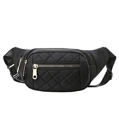 Gürteltaschen for Frauen, weiblich, wasserdicht, Gürteltasche, Reise, Sport, Crossbody, Brusttaschen, Freizeit, Frauen, Mädchen, Umhängetasche (Color : Black) von ERICAT