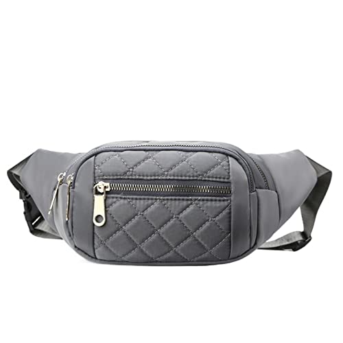 Gürteltaschen for Frauen, weiblich, wasserdicht, Gürteltasche, Reise, Sport, Crossbody, Brusttaschen, Freizeit, Frauen, Mädchen, Umhängetasche (Color : Gray) von ERICAT