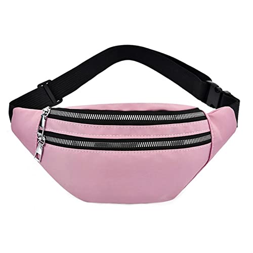 Gürteltaschen for Frauen Oxford Gürteltasche Weibliche Gürteltasche Schulter Crossbody Brusttaschen Handtaschen Messenger Gürteltaschen (Color : B-pink) von ERICAT