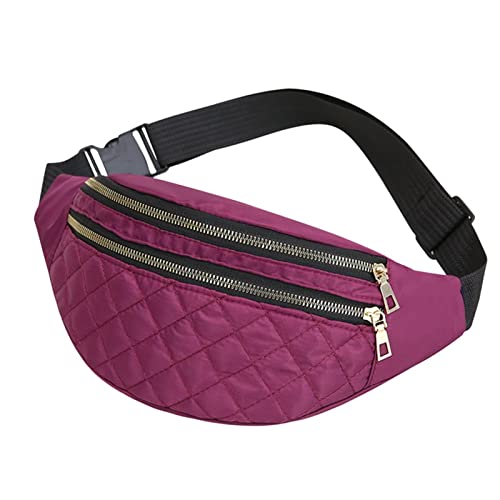 Gürteltaschen for Frauen Oxford Gürteltasche Weibliche Gürteltasche Schulter Crossbody Brusttaschen Handtaschen Messenger Gürteltaschen (Color : C-Purple) von ERICAT