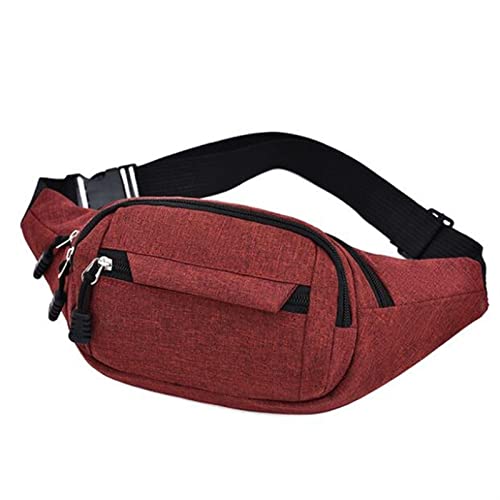 Hip Belly Banana Bum Brustgurt for Männer Frauen Gürteltasche männlich weiblich Fanny Pack Pouch Bumbag (Color : Red B) von ERICAT