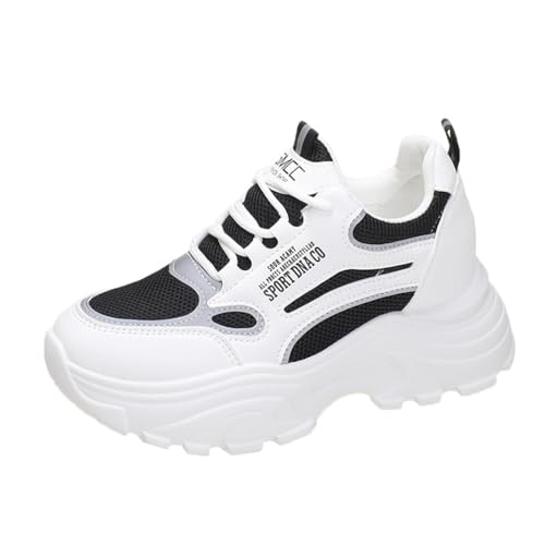 Innere Höhe erhöhen Trainer Frauen große Größe Casual Dicke Unterseite Turnschuhe Leichtgewicht Soft-Soled Laufschuhe Atmungsaktiv Komfortable Sportschuhe von ERICAT