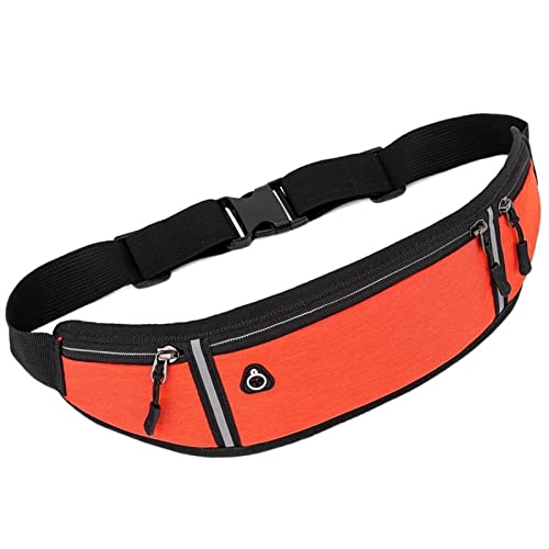 Kausale Hüfttasche wasserdichte Sporttasche Damen Herren Multifunktionale Laufgürteltasche Mode Handytasche Brusttaschen Damen Handtasche (Color : Orange) von ERICAT