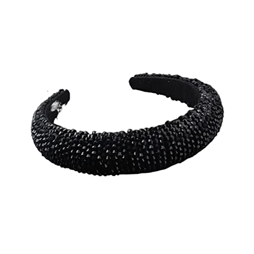 Luxus-Barock-Strass-gepolstertes Stirnband for Frauen, glänzend, voller AB-Kristall, breite, dicke Haarband-Kopfblende (Color : 20, Size : Size fits all) von ERICAT