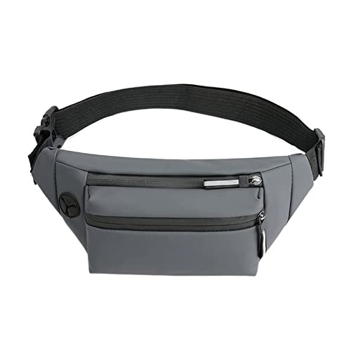 Männer wasserdichte Gürteltasche Brusttasche Männliche wasserdichte Gürteltasche Outdoor Sports Fanny Pack Männer Reise Umhängetaschen (Color : Gray) von ERICAT