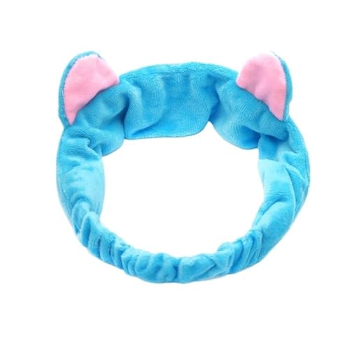 Niedliches Haarband mit Katzenohren for Frauen und Mädchen – perfektes Haar-Accessoire for Waschen des Gesichts und zur Pflege (Color : Lake Blue) von ERICAT