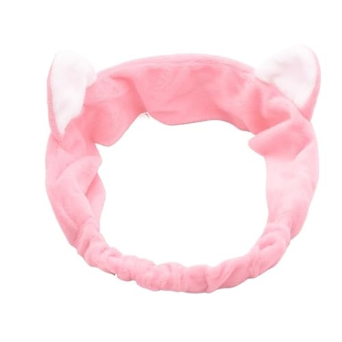 Niedliches Haarband mit Katzenohren for Frauen und Mädchen – perfektes Haar-Accessoire for Waschen des Gesichts und zur Pflege (Color : Pink) von ERICAT