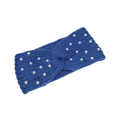 Perle gestrickte Kreuz-Stirnbänder for Frauen und Mädchen, handgefertigte Haar-Accessoires, Kopfbedeckung, wärmer, elastisches Haarband (Color : H11) von ERICAT