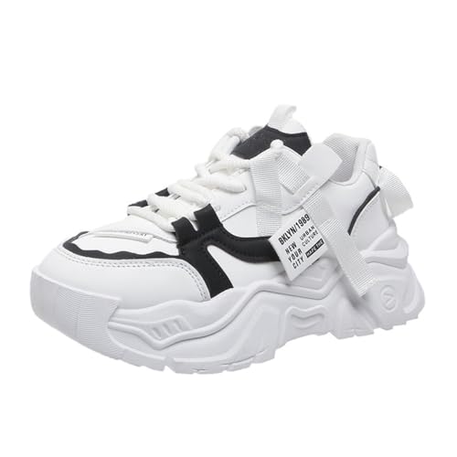 Retro Outdoor Turnschuhe Frauen dicken Boden Mode Casual Schuhe weichen Boden leichte Laufschuhe atmungsaktiv Leder Erhöhung Trainer von ERICAT