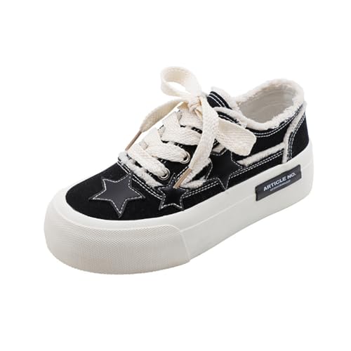 Schwarzer Dicker Boden Segeltuchschuhe Stern Bettler Frauen Schuhe Low-top erhöhte Sportschuhe modische vielseitige Casual Student Schuhe von ERICAT
