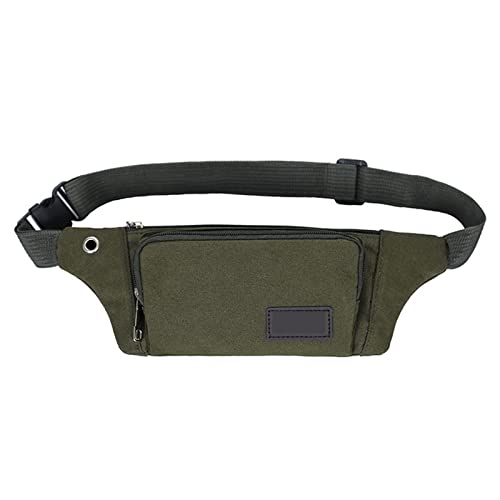 Sport Canvas Gürteltasche Männer Packs Versteckte Anti-Diebstahl-Brusttaschen Body Running for Männer Frauen Tourist Fahrrad Umhängetasche Tasche (Color : Canvas Green) von ERICAT