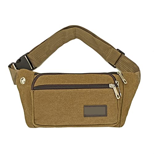 Sport Canvas Gürteltasche Männer Packs Versteckte Anti-Diebstahl-Brusttaschen Body Running for Männer Frauen Tourist Fahrrad Umhängetasche Tasche (Color : Coffee) von ERICAT