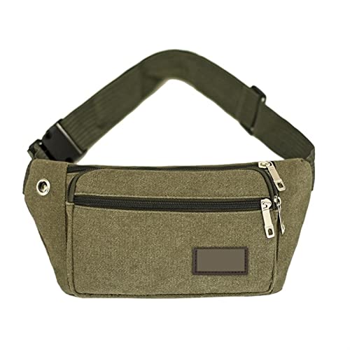 Sport Canvas Gürteltasche Männer Packs Versteckte Anti-Diebstahl-Brusttaschen Body Running for Männer Frauen Tourist Fahrrad Umhängetasche Tasche (Color : Green) von ERICAT