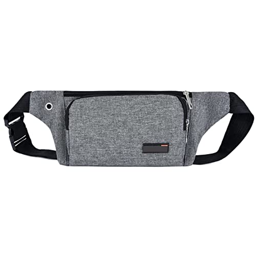 Sport Canvas Gürteltasche Männer Packs Versteckte Anti-Diebstahl-Brusttaschen Body Running for Männer Frauen Tourist Fahrrad Umhängetasche Tasche (Color : Grey) von ERICAT