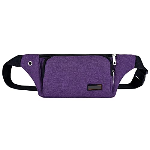 Sport Canvas Gürteltasche Männer Packs Versteckte Anti-Diebstahl-Brusttaschen Body Running for Männer Frauen Tourist Fahrrad Umhängetasche Tasche (Color : Purple) von ERICAT