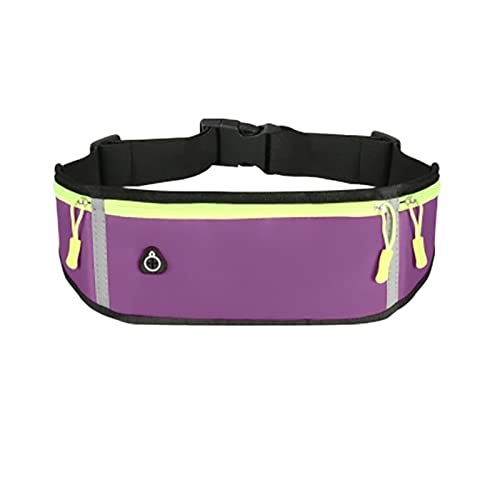 Sport Running Gürteltasche for Frauen Männer wasserdichte Bequeme Gym Bauchtasche Safty Reflektierendes Band Radfahren Handyhülle Laufgürtel (Color : Purple) von ERICAT