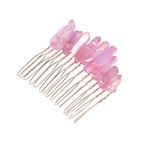 Unregelmäßige Kristall Haarkämme for Frauen Braut Hochzeit Haar Zubehör Reiki Quartzs Stein Haarnadel Kopfbedeckung (Color : No.4) von ERICAT