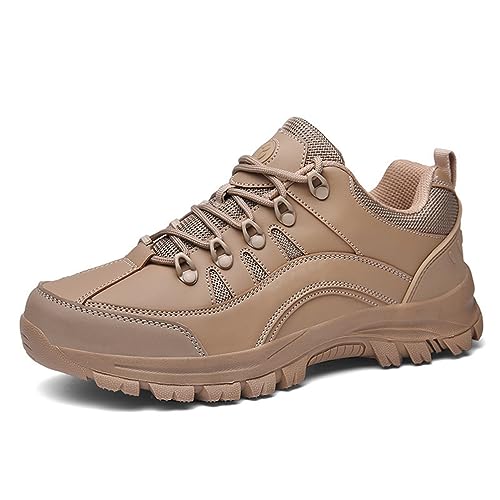Weiche und Bequeme Wanderschuhe für Frauen in großen Größen rutschfeste, stoßdämpfende Sportschuhe für den Außenbereich Low-top Freizeit-Wanderschuhe aus Leder Weiche und Bequeme Wanderschuhe für Frauen in großen Größen rutschfeste, stoßdämpfende Sportschuhe für den Außenbereich Low-top Freizeit-Wanderschuhe aus Leder von ERICAT