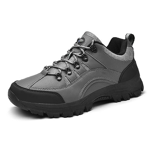 Weiche und Bequeme Wanderschuhe für Frauen in großen Größen rutschfeste, stoßdämpfende Sportschuhe für den Außenbereich Low-top Freizeit-Wanderschuhe aus Leder von ERICAT