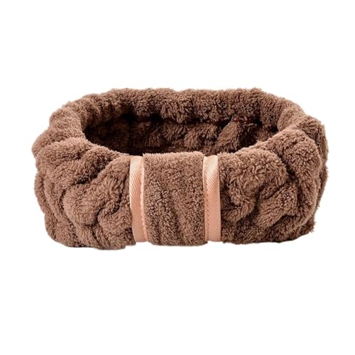 Weiches Stirnband Haarband elastisches Haarband Frauen Mädchen Gesicht waschen Turban Kopfbedeckung (Color : Coffee) von ERICAT