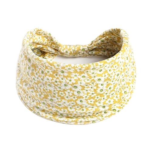 Yoga Elastic Head Wrap Damen Stirnband Breite Haarbänder Kopfbedeckung Floral Bandanas Haarband Zubehör (Color : C part 145, Size : One size) von ERICAT