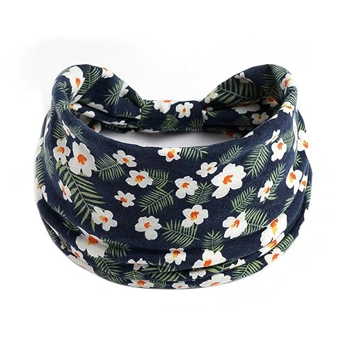 Yoga Elastic Head Wrap Damen Stirnband Breite Haarbänder Kopfbedeckung Floral Bandanas Haarband Zubehör (Color : C part 146, Size : One size) von ERICAT